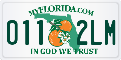 FL license plate 0112LM