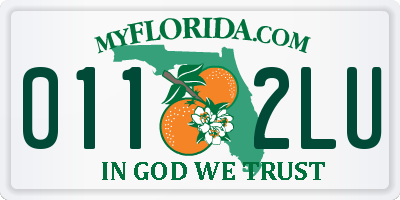 FL license plate 0112LU