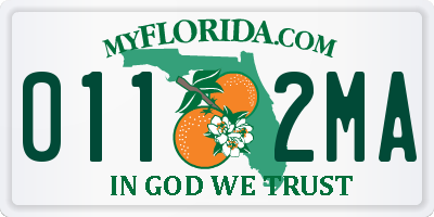 FL license plate 0112MA