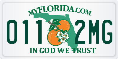 FL license plate 0112MG