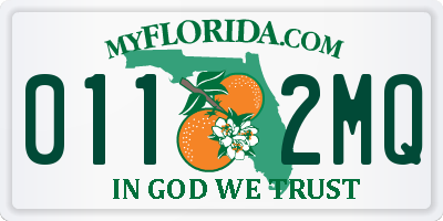 FL license plate 0112MQ
