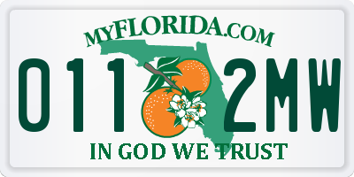 FL license plate 0112MW