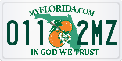 FL license plate 0112MZ