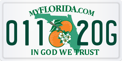 FL license plate 0112OG