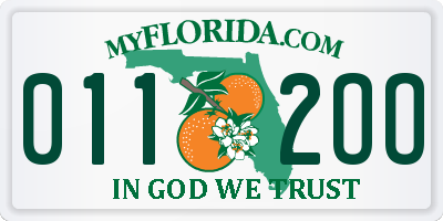 FL license plate 0112OO