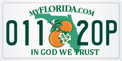 FL license plate 0112OP