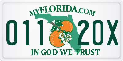 FL license plate 0112OX