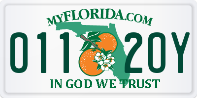 FL license plate 0112OY