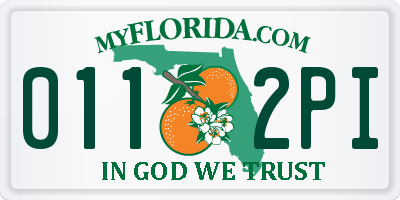 FL license plate 0112PI