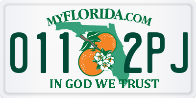 FL license plate 0112PJ