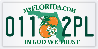 FL license plate 0112PL