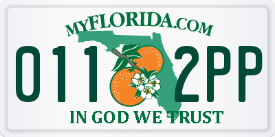FL license plate 0112PP