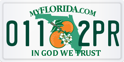 FL license plate 0112PR