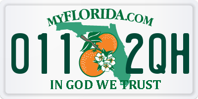 FL license plate 0112QH
