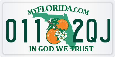 FL license plate 0112QJ