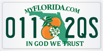 FL license plate 0112QS