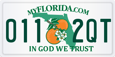 FL license plate 0112QT