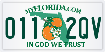 FL license plate 0112QV