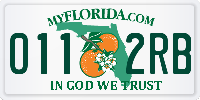 FL license plate 0112RB