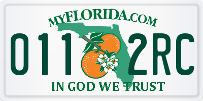 FL license plate 0112RC