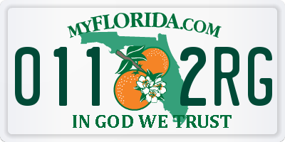 FL license plate 0112RG