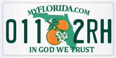 FL license plate 0112RH