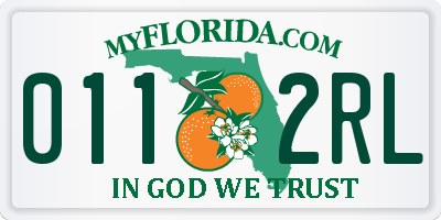 FL license plate 0112RL