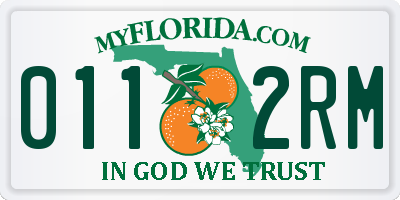 FL license plate 0112RM