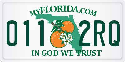 FL license plate 0112RQ