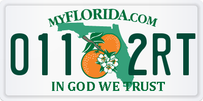 FL license plate 0112RT