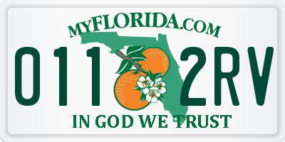 FL license plate 0112RV