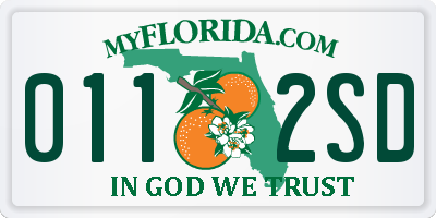FL license plate 0112SD