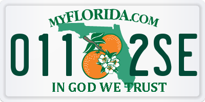 FL license plate 0112SE