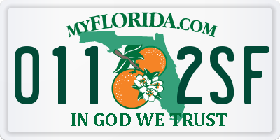 FL license plate 0112SF