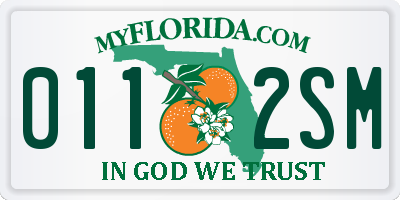 FL license plate 0112SM