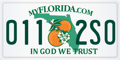 FL license plate 0112SO
