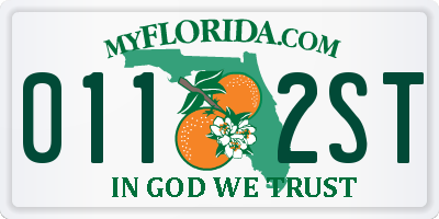 FL license plate 0112ST
