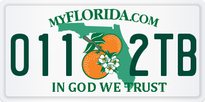 FL license plate 0112TB