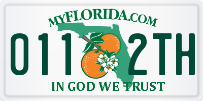 FL license plate 0112TH