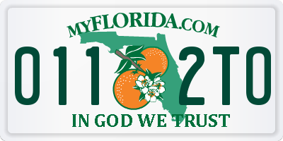 FL license plate 0112TO