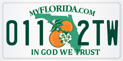 FL license plate 0112TW