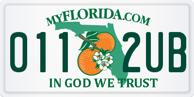 FL license plate 0112UB