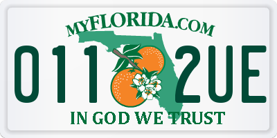 FL license plate 0112UE