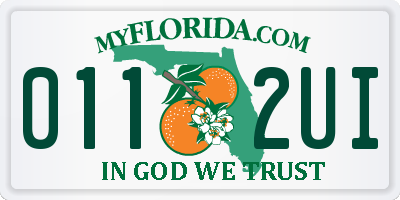FL license plate 0112UI