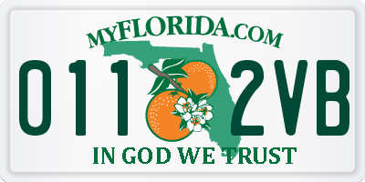 FL license plate 0112VB