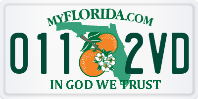 FL license plate 0112VD