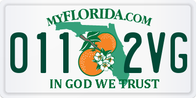 FL license plate 0112VG