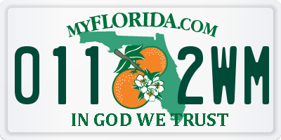 FL license plate 0112WM