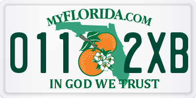FL license plate 0112XB