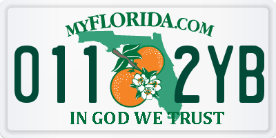 FL license plate 0112YB